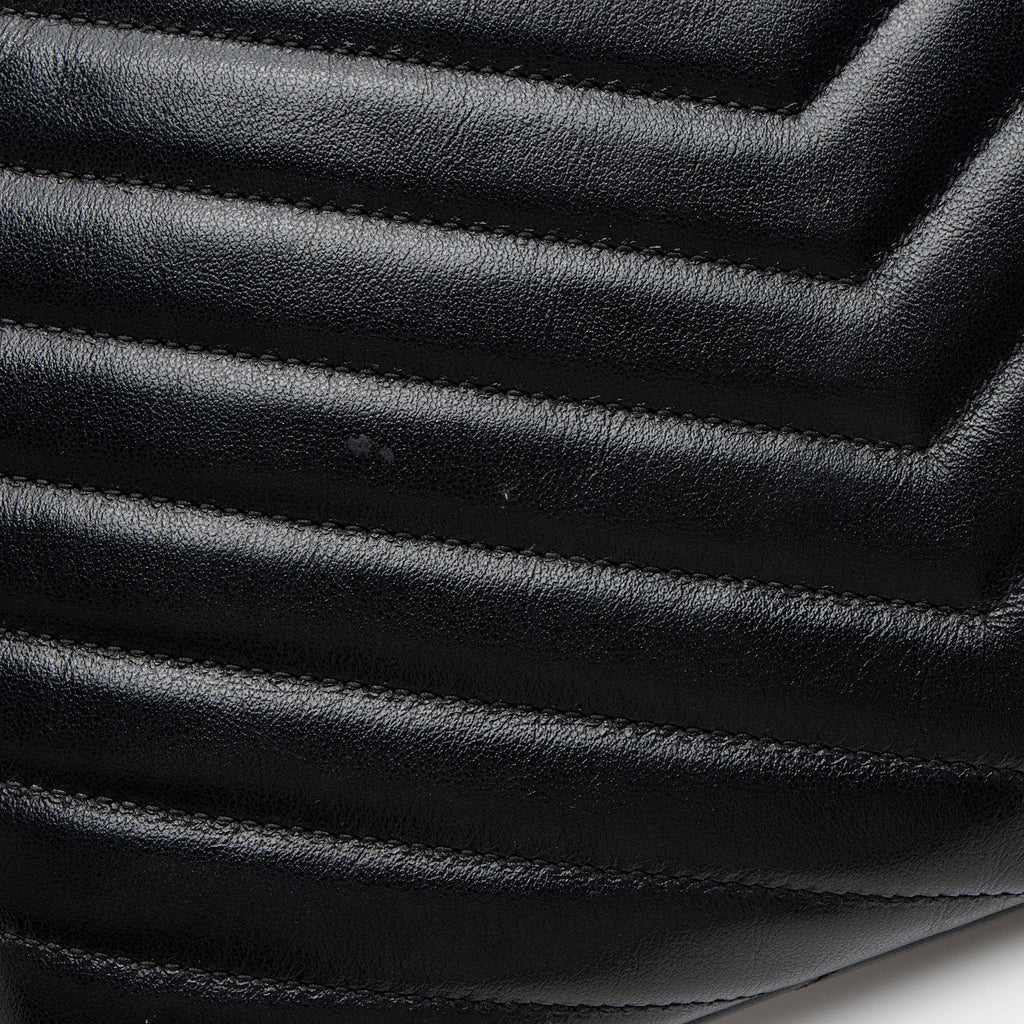Saint Laurent Matelasse Calfskin Monogram Small Wristlet (SHF-6zoV5w)