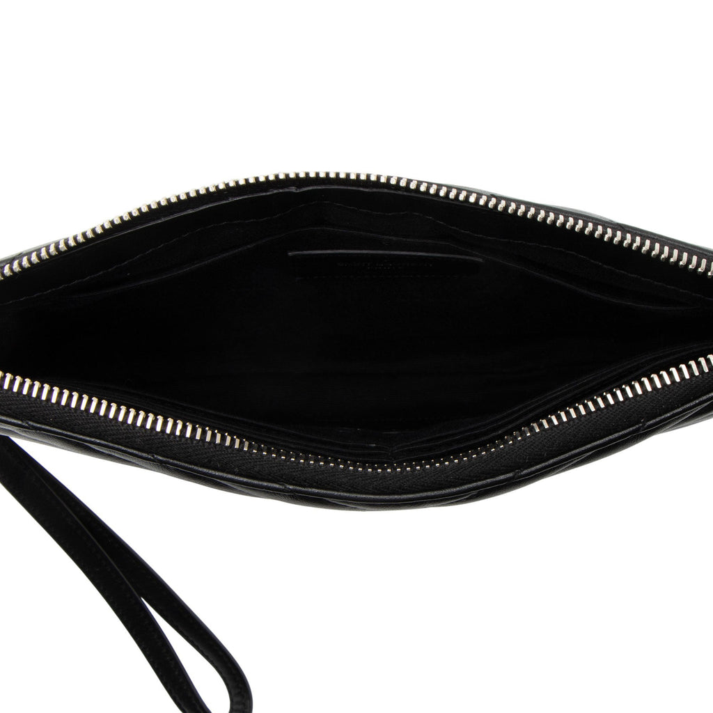 Saint Laurent Matelasse Calfskin Monogram Small Wristlet