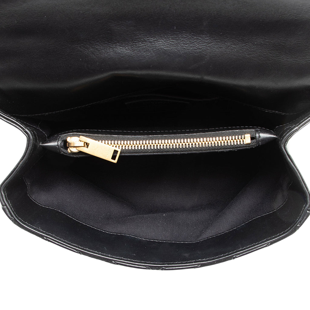 Saint Laurent Matelasse Calfskin Suede Monogram College Medium Shoulder Bag (SHF-UA4qfG)
