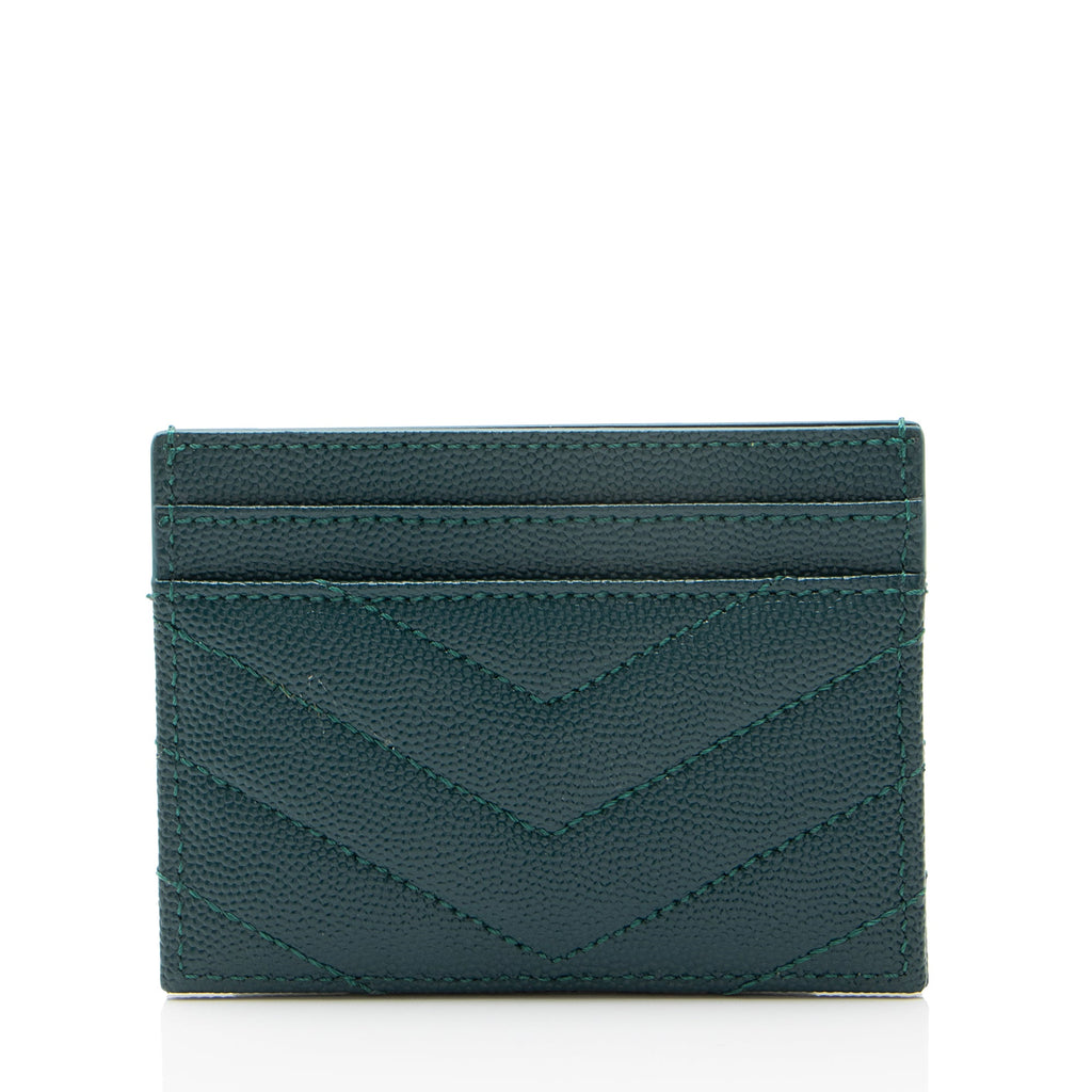 Saint Laurent Matelasse Grain de Poudre Monogram Card Case