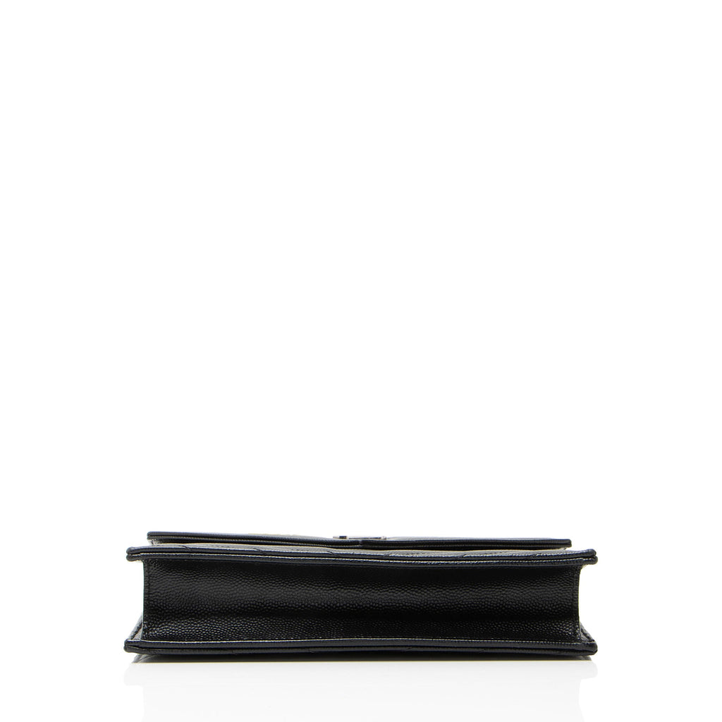 Saint Laurent Matelasse Grain de Poudre Monogram Envelope Chain Wallet