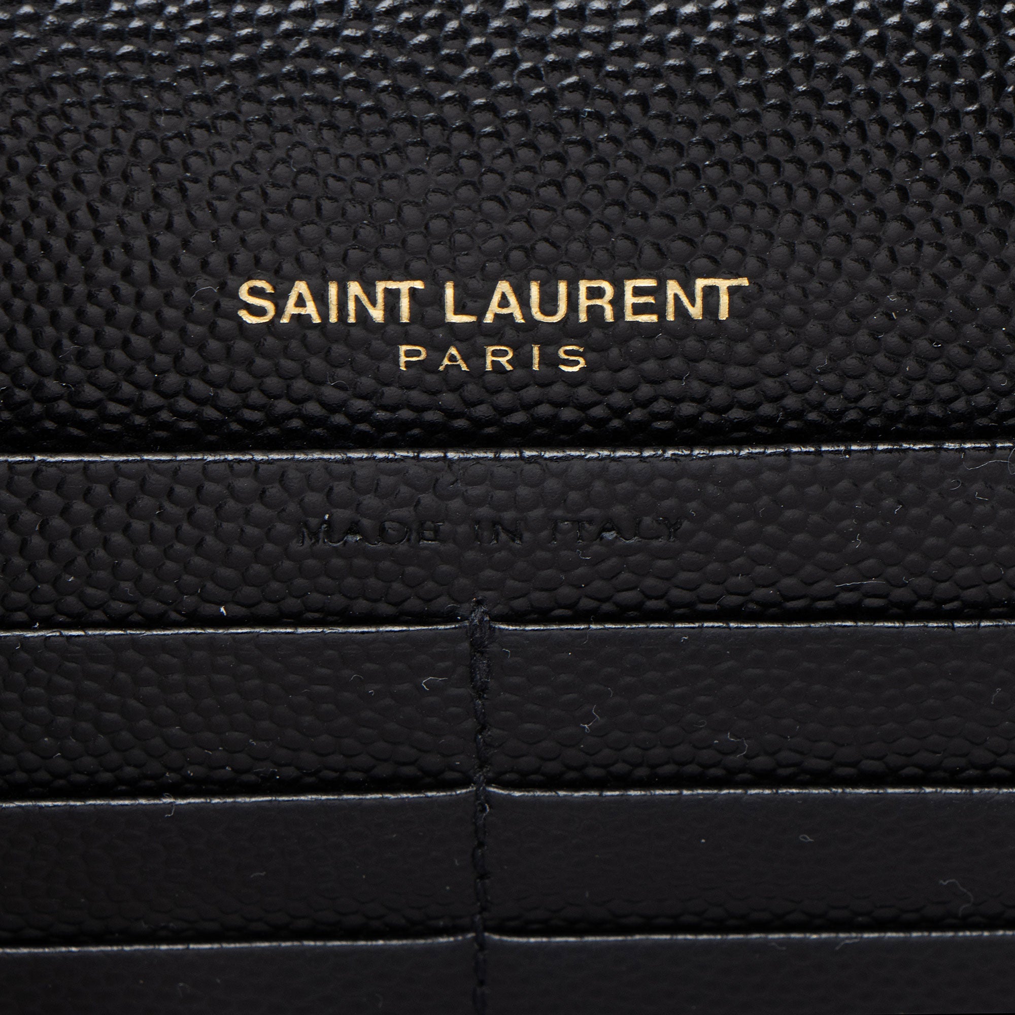 Saint Laurent Matelasse Grain de Poudre Monogram Envelope Chain Wallet