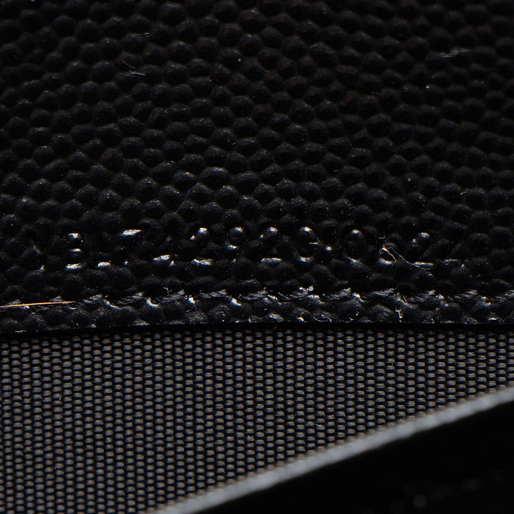 Saint Laurent Matelasse Grain de Poudre Monogram Envelope Chain Wallet