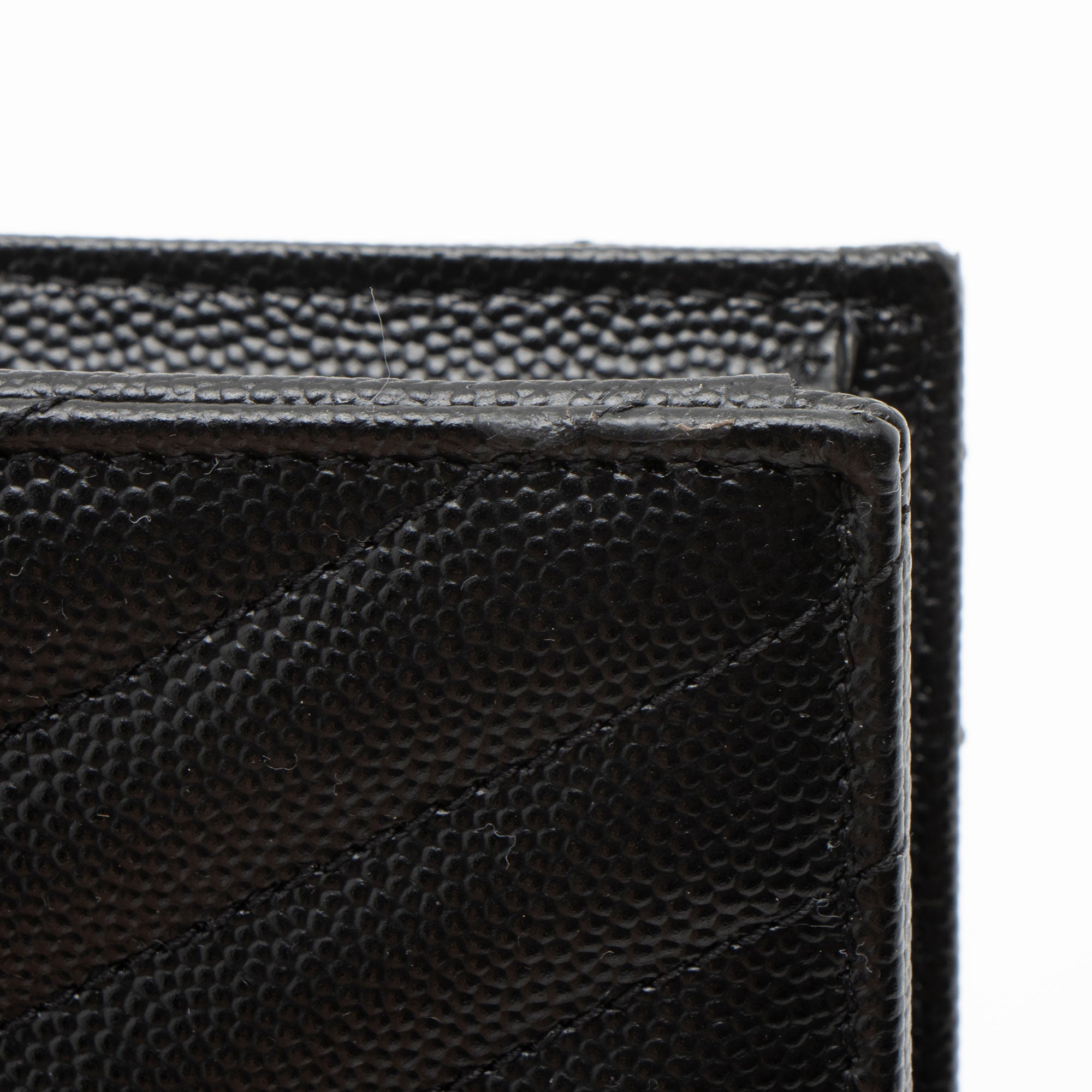 Saint Laurent Matelasse Grain de Poudre Monogram Envelope Chain Wallet