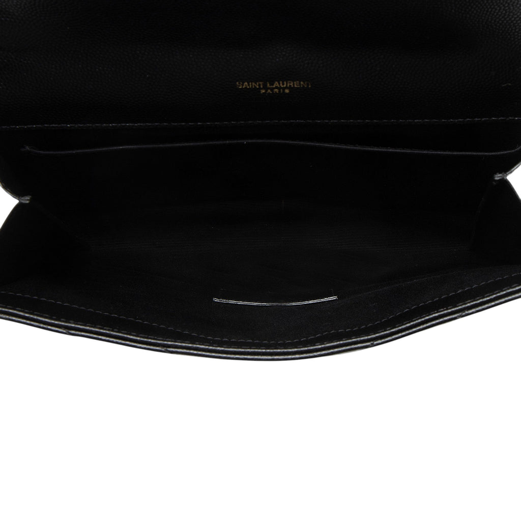 Saint Laurent Matelasse Grain de Poudre Monogram Envelope Pouch