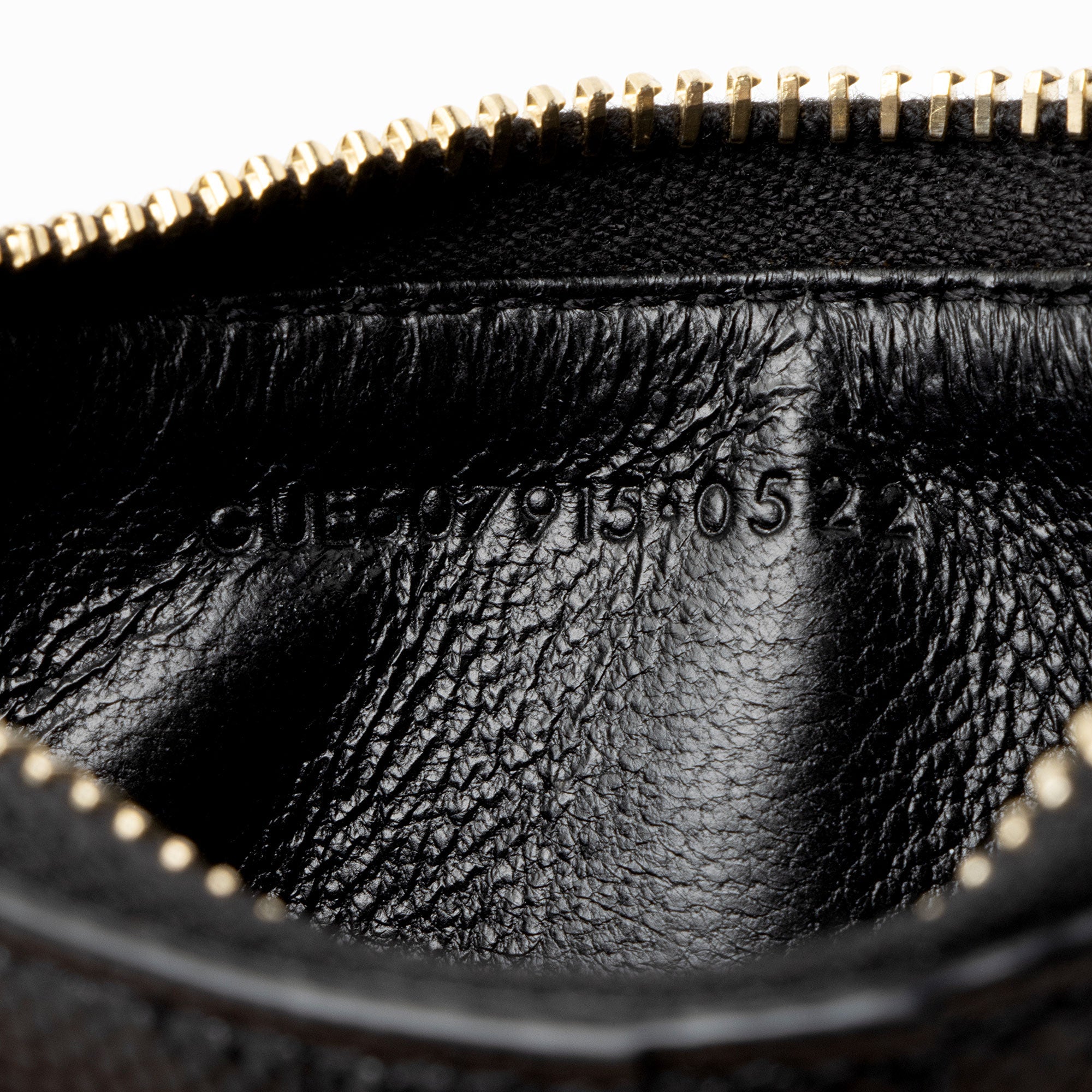 Saint Laurent Matelasse Grain de Poudre Monogram Fragments Zipper Card Case