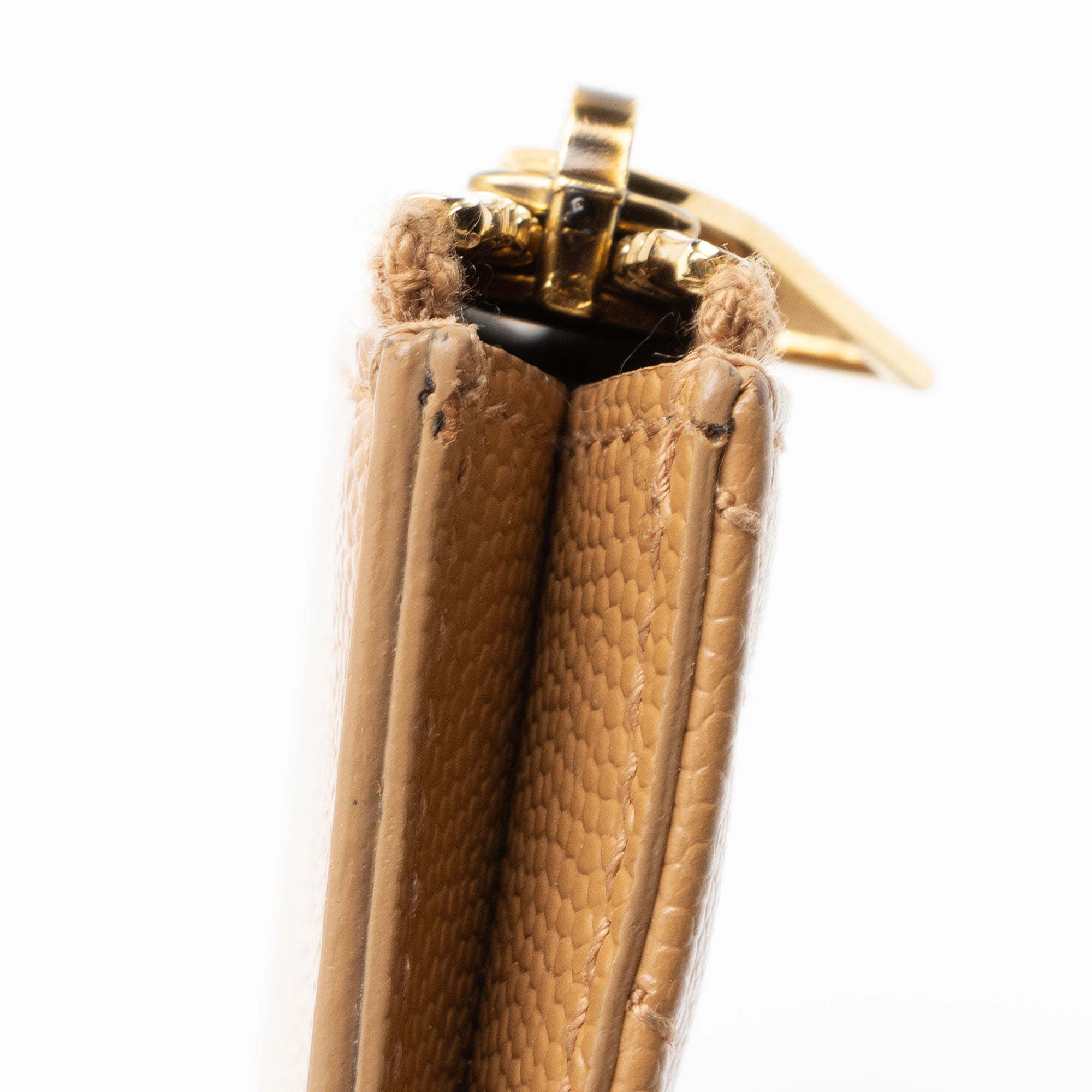 Saint Laurent Matelasse Grain de Poudre Monogram Fragments Zipper Card Case