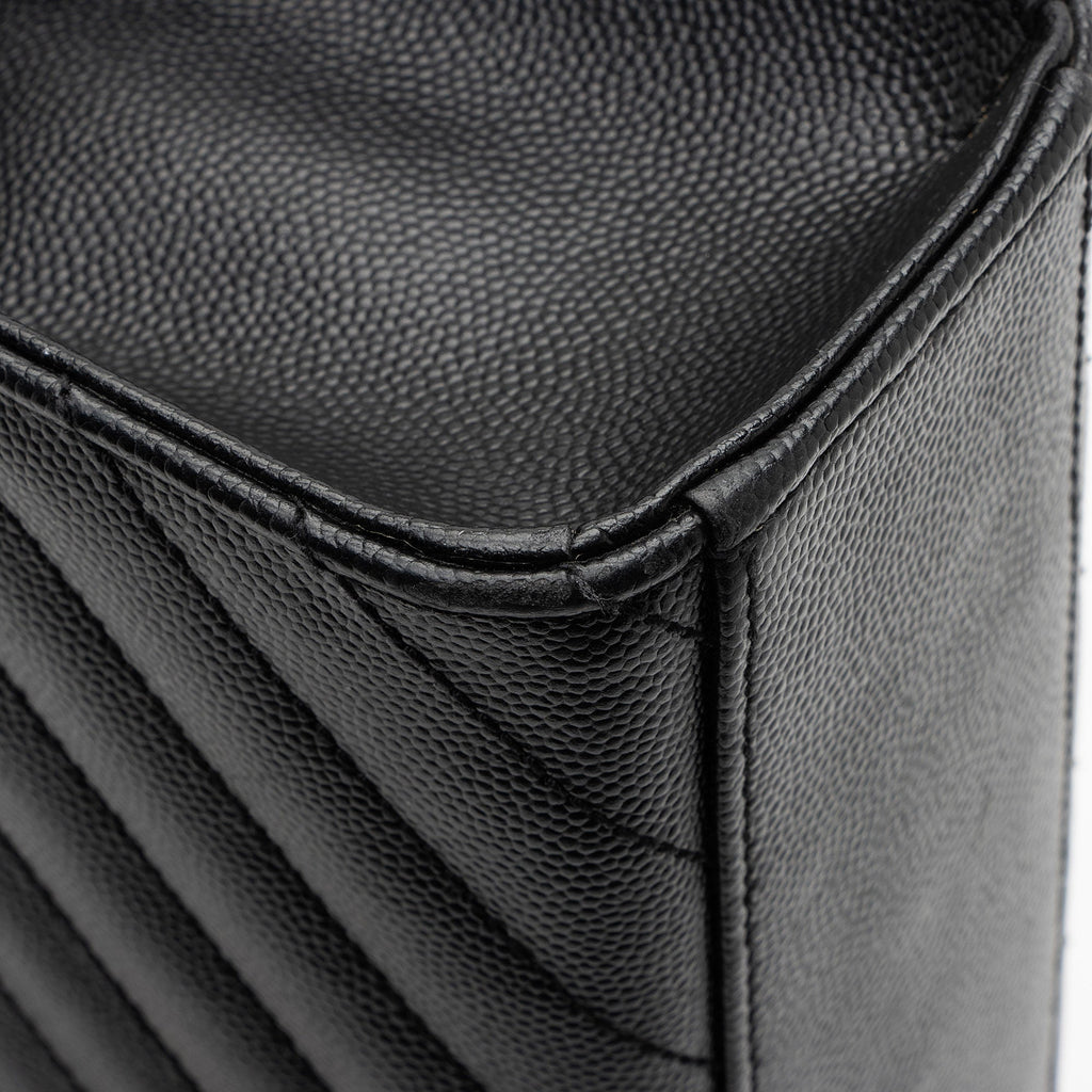 Saint Laurent Matelasse Grain de Poudre Monogram Large Shoulder Bag