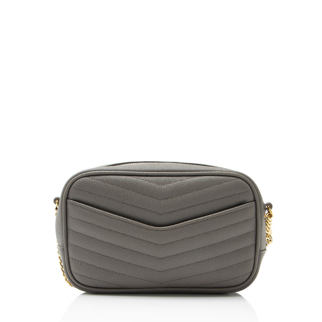 Saint Laurent Matelasse Grain de Poudre Monogram Lou Mini Camera Bag