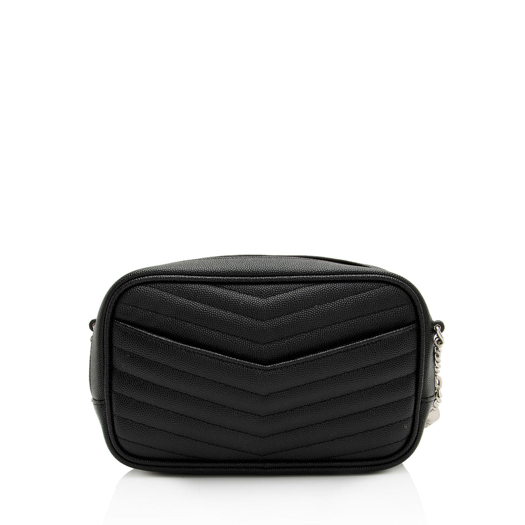 Saint Laurent Matelasse Grain de Poudre Monogram Lou Mini Camera Bag
