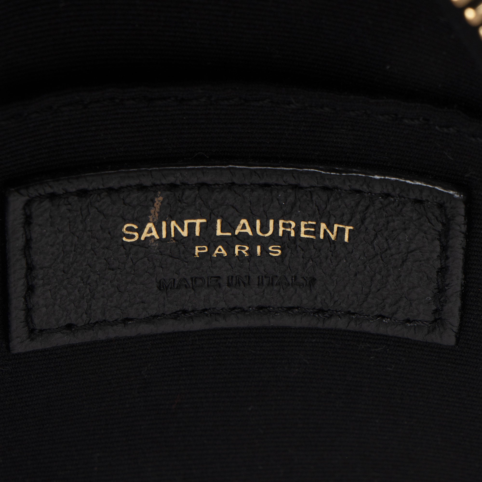 Saint Laurent Matelasse Grain de Poudre Monogram Vinyle Round Camera Bag