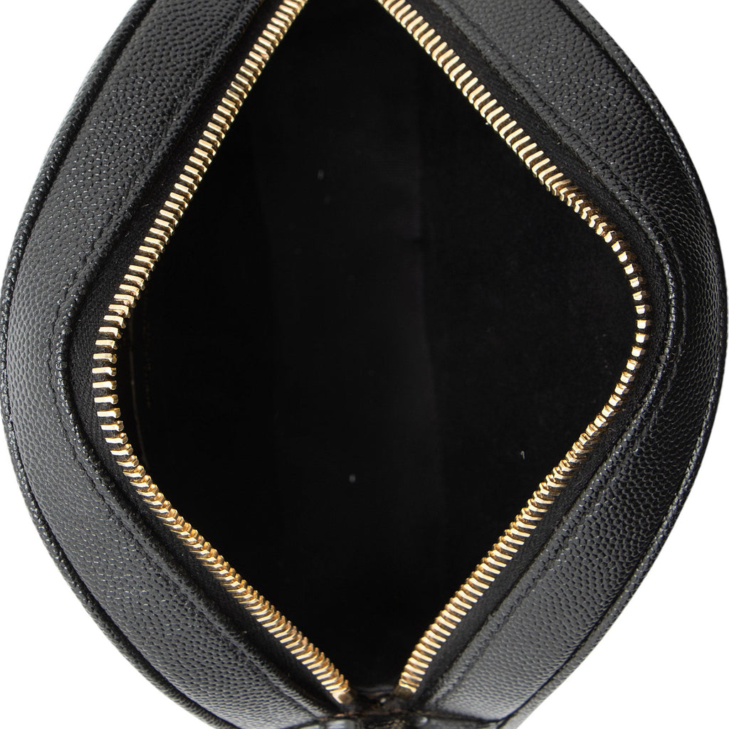 Saint Laurent Matelasse Grain de Poudre Monogram Vinyle Round Camera Bag