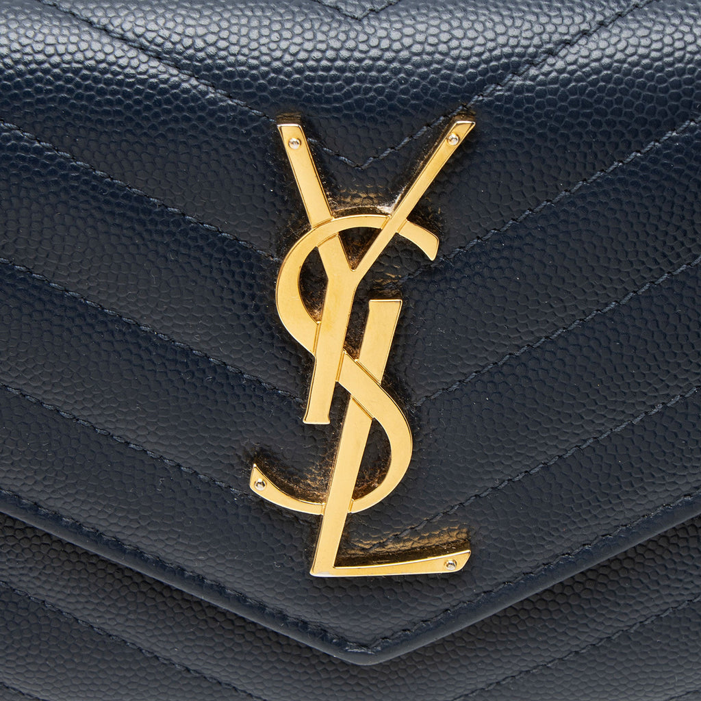 Saint Laurent Matelasse Grain de Poudre Monogram Wallet