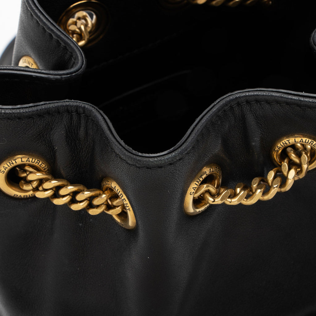 Saint Laurent Matelasse Lambskin Monogram Joe Nano Bucket Bag