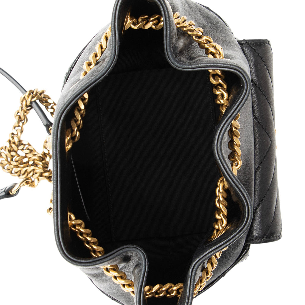Saint Laurent Matelasse Lambskin Monogram Joe Nano Bucket Bag