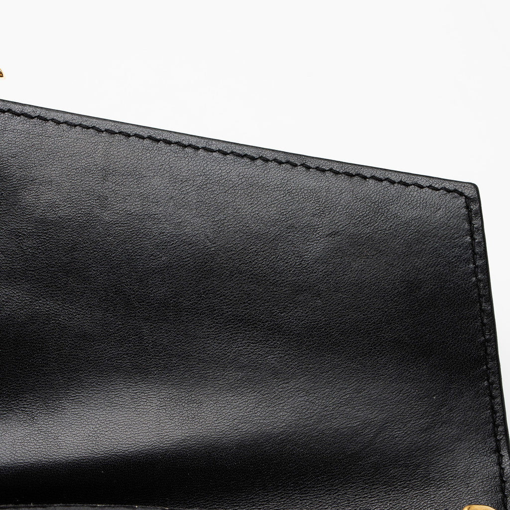 Saint Laurent Matelasse Lambskin Monogram Sulpice Chain Wallet
