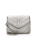 Saint Laurent Metallic Matelasse Calfskin LouLou Toy Crossbody Bag (SHF-21046)