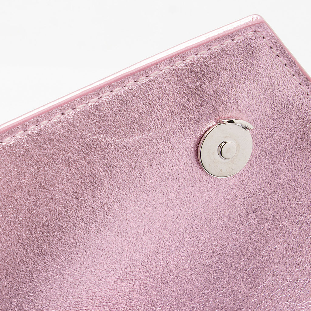 Saint Laurent Metallic Matelasse Lambskin Monogram Small Double Flap Bag (SHF-IdIvhA)