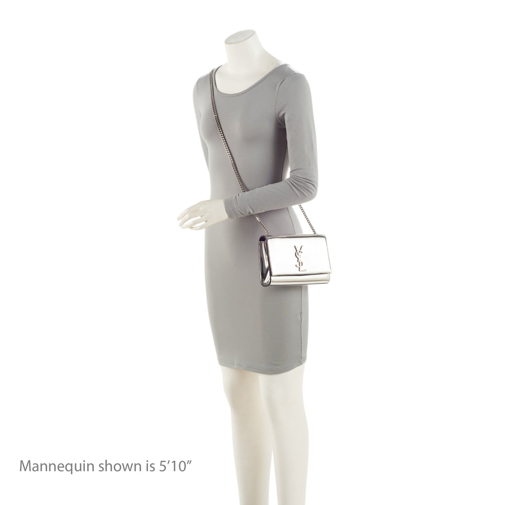 Saint Laurent Metallic Patent Leather Kate Small Shoulder Bag (SHF-JmBS7h)