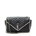 Saint Laurent Mixed Matelasse Calfskin Monogram Soft Medium Shoulder Bag