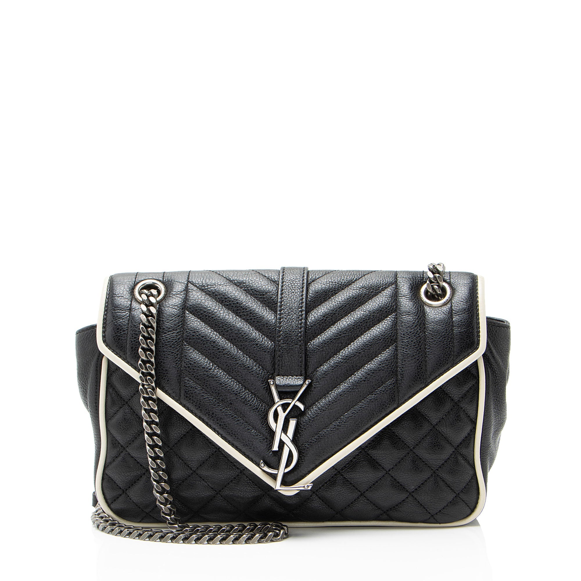 Saint Laurent Mixed Matelasse Calfskin Monogram Soft Medium Shoulder Bag