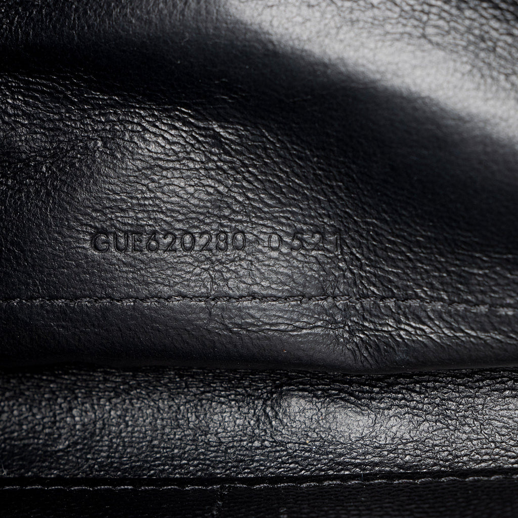 Saint Laurent Mixed Matelasse Grain de Poudre Monogram Chain Wallet