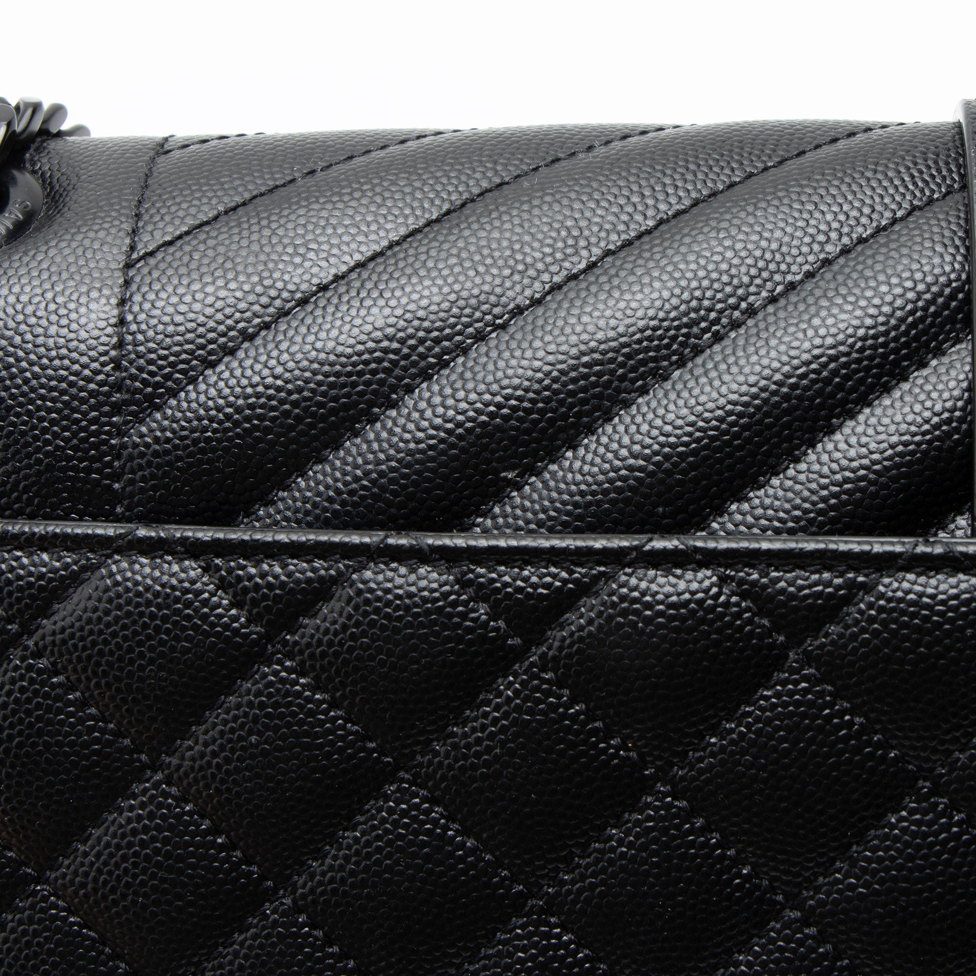 Saint Laurent Mixed Matelasse Grain de Poudre Monogram Large Shoulder Bag