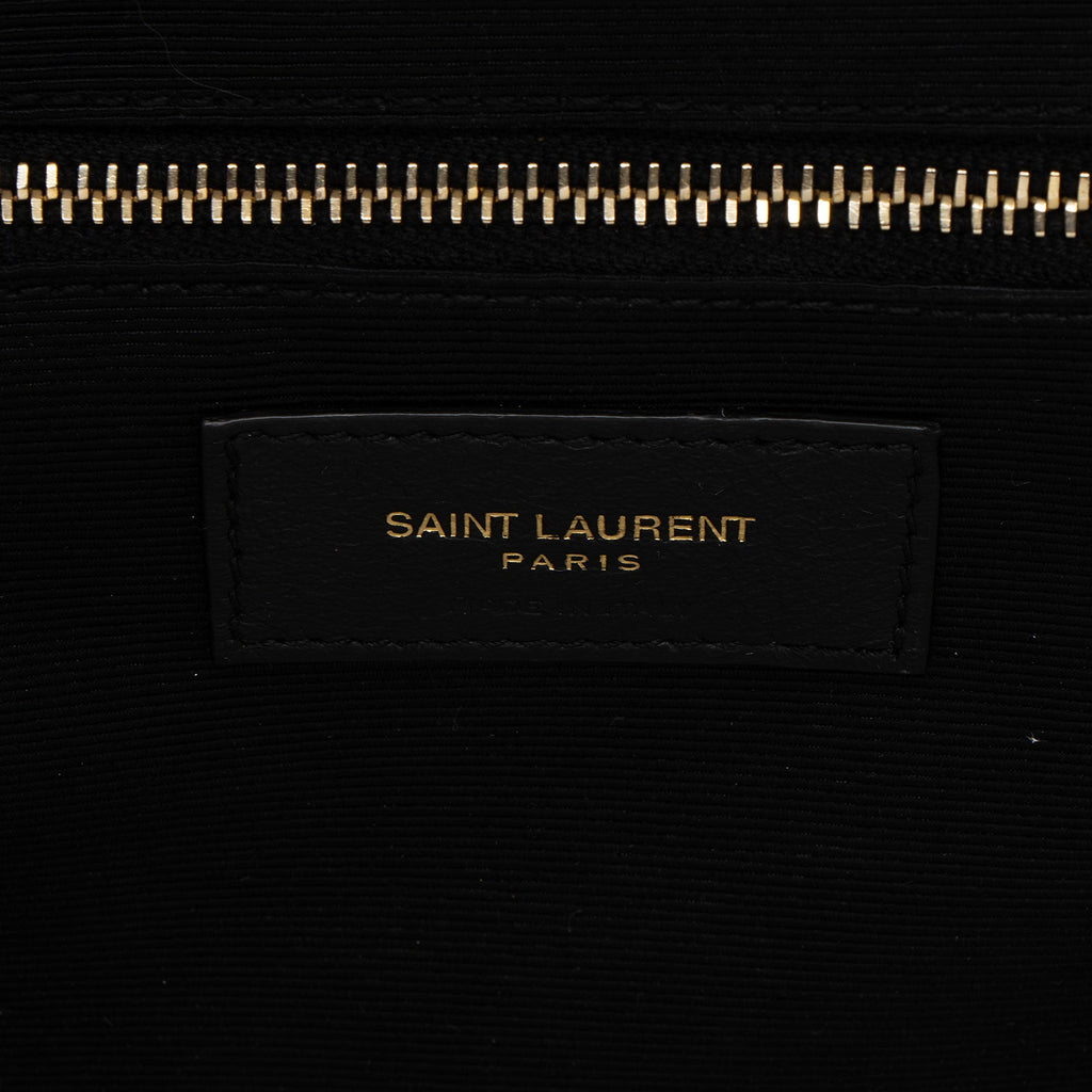 Saint Laurent Mixed Matelasse Grain de Poudre Monogram Large Shoulder Bag