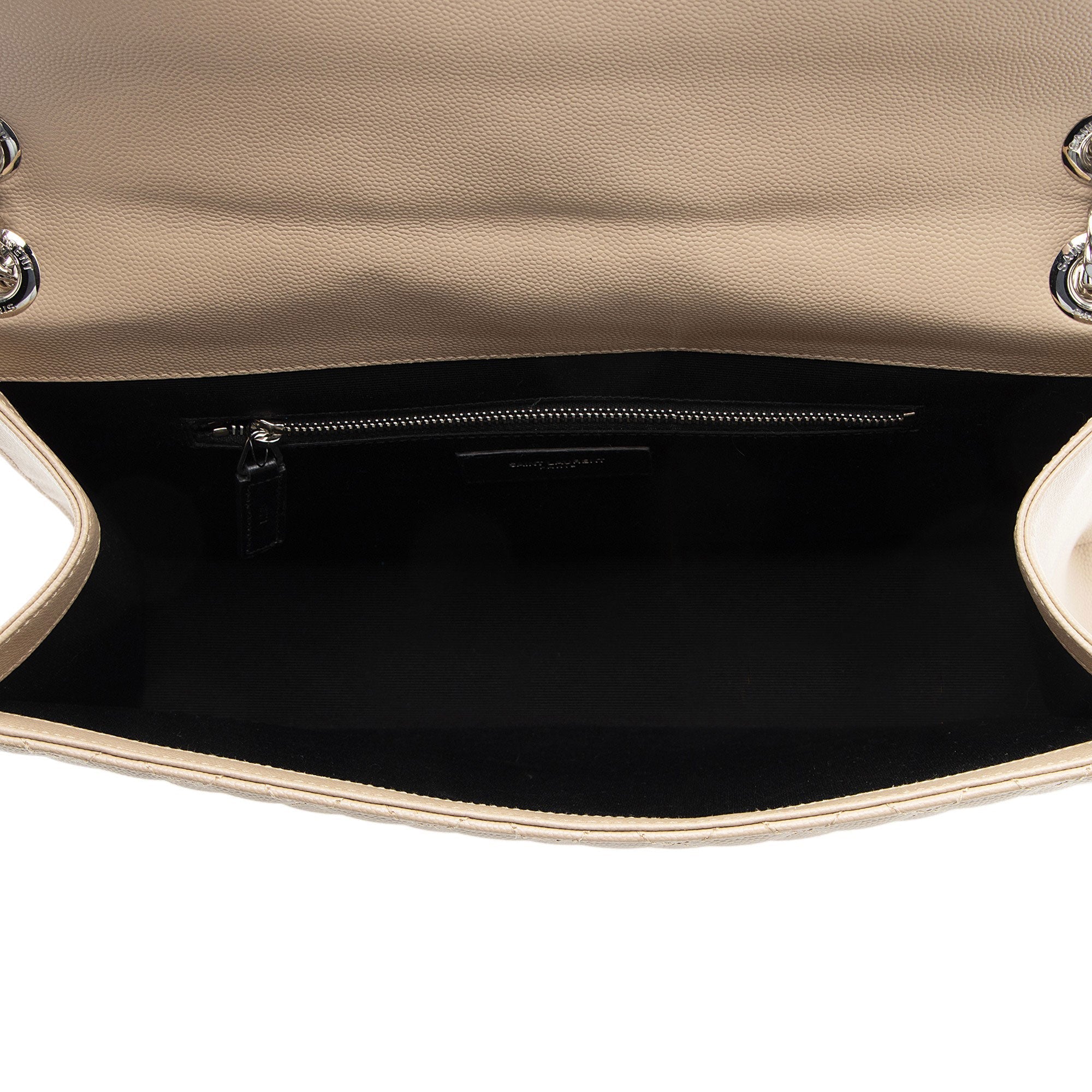 Saint Laurent Mixed Matelasse Grain de Poudre Monogram Large Shoulder Bag