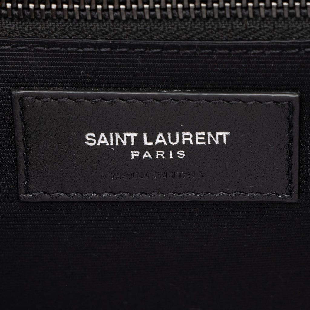 Saint Laurent Mixed Matelasse Grain de Poudre Monogram Large Shoulder Bag