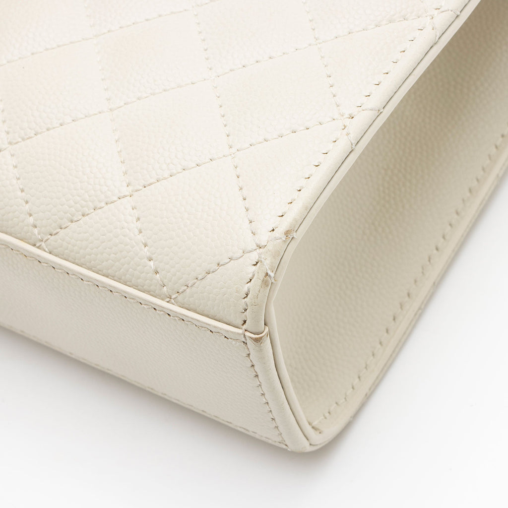 Saint Laurent Mixed Matelasse Grain de Poudre Monogram Medium Shoulder Bag