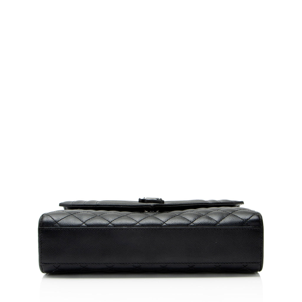 Saint Laurent Mixed Matelasse Grain de Poudre Monogram Medium Shoulder Bag