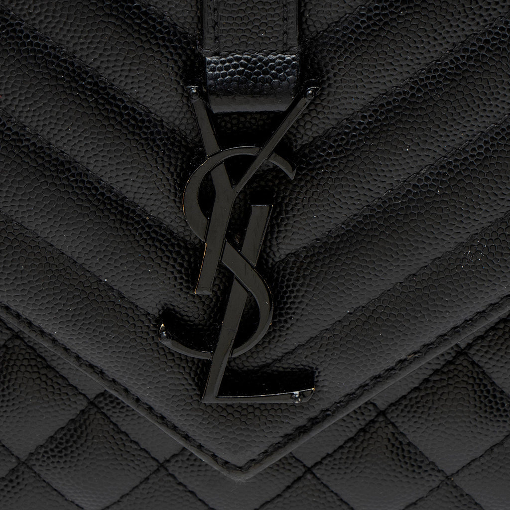 Saint Laurent Mixed Matelasse Grain de Poudre Monogram Medium Shoulder Bag