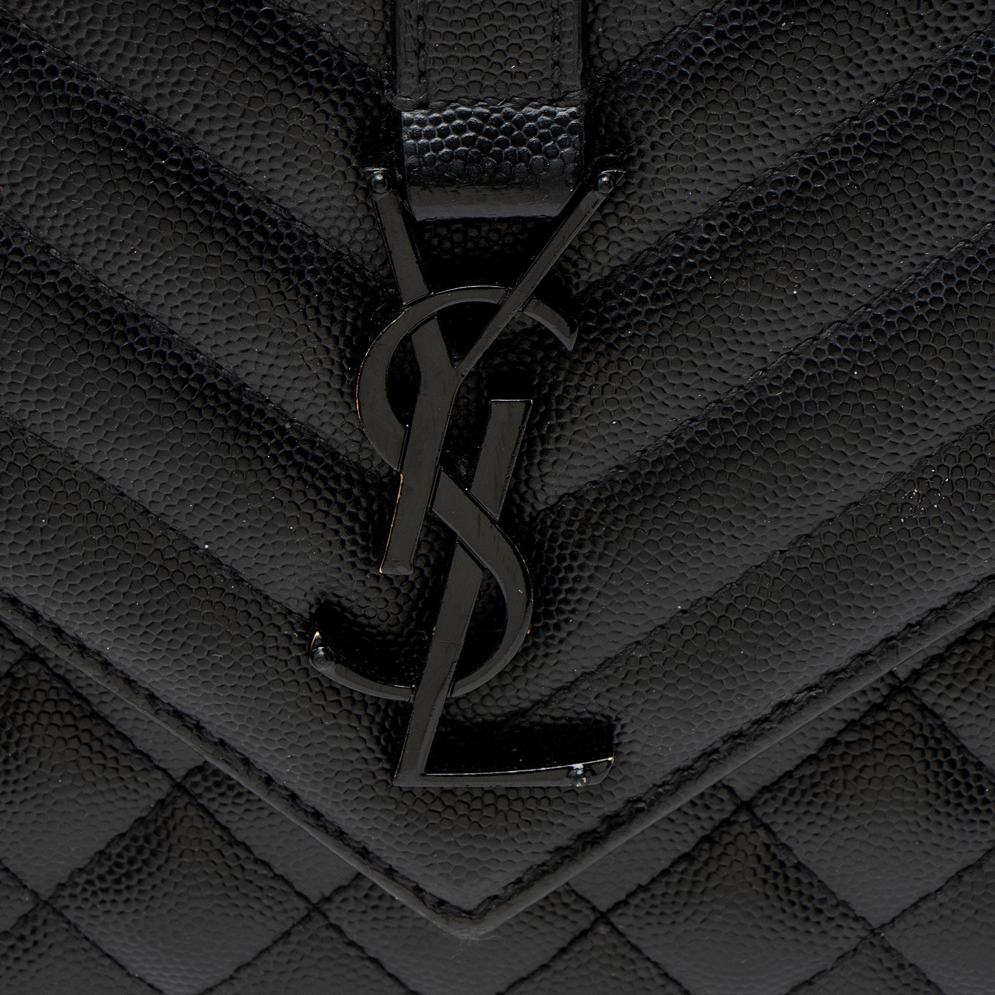 Saint Laurent Mixed Matelasse Grain de Poudre Monogram Medium Shoulder Bag