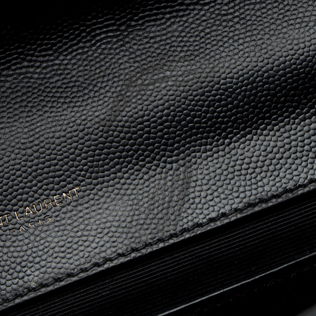 Saint Laurent Mixed Matelasse Grain de Poudre Monogram Medium Shoulder Bag