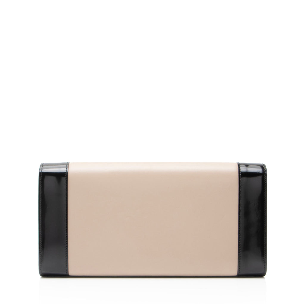 Saint Laurent Nappa Leather Bicolor Monogram Kate Clutch