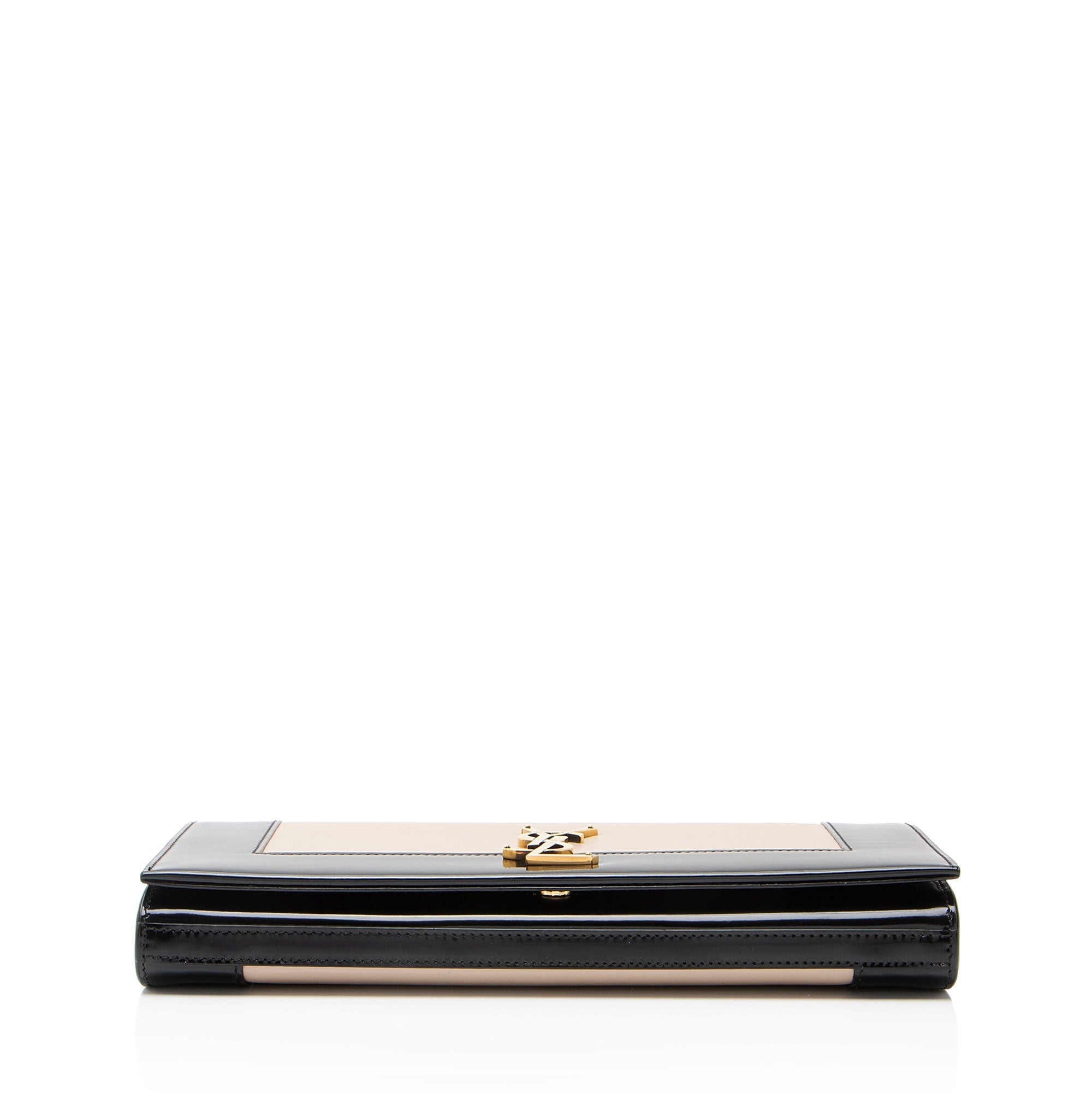 Saint Laurent Nappa Leather Bicolor Monogram Kate Clutch