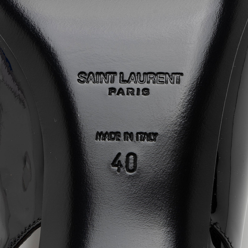 Saint Laurent Patent Leather Carole Slingback Pumps - Size 10 / 40 (SHF-nC31aU)