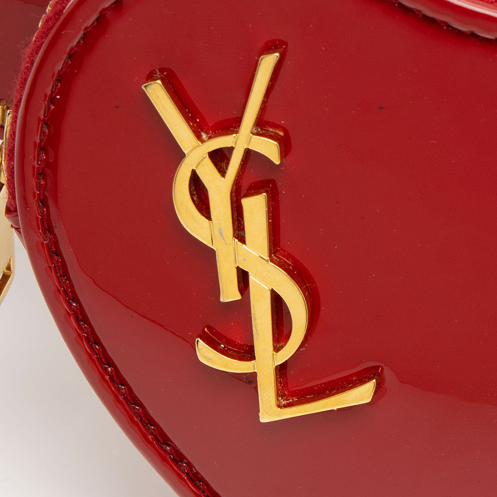 Saint Laurent Patent Leather Love Heart Belt Bag