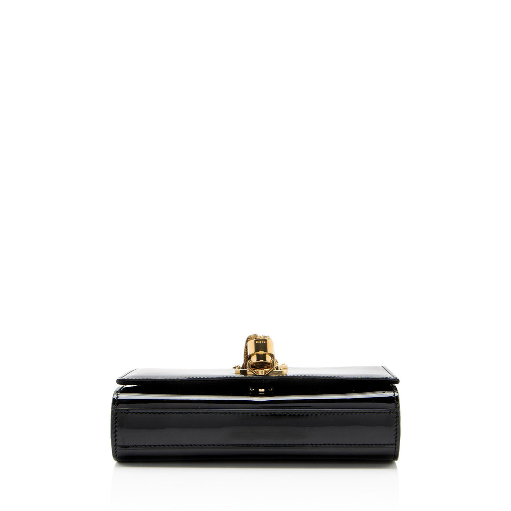 Saint Laurent Patent Leather Monogram Kate Tassel Mini Shoulder Bag