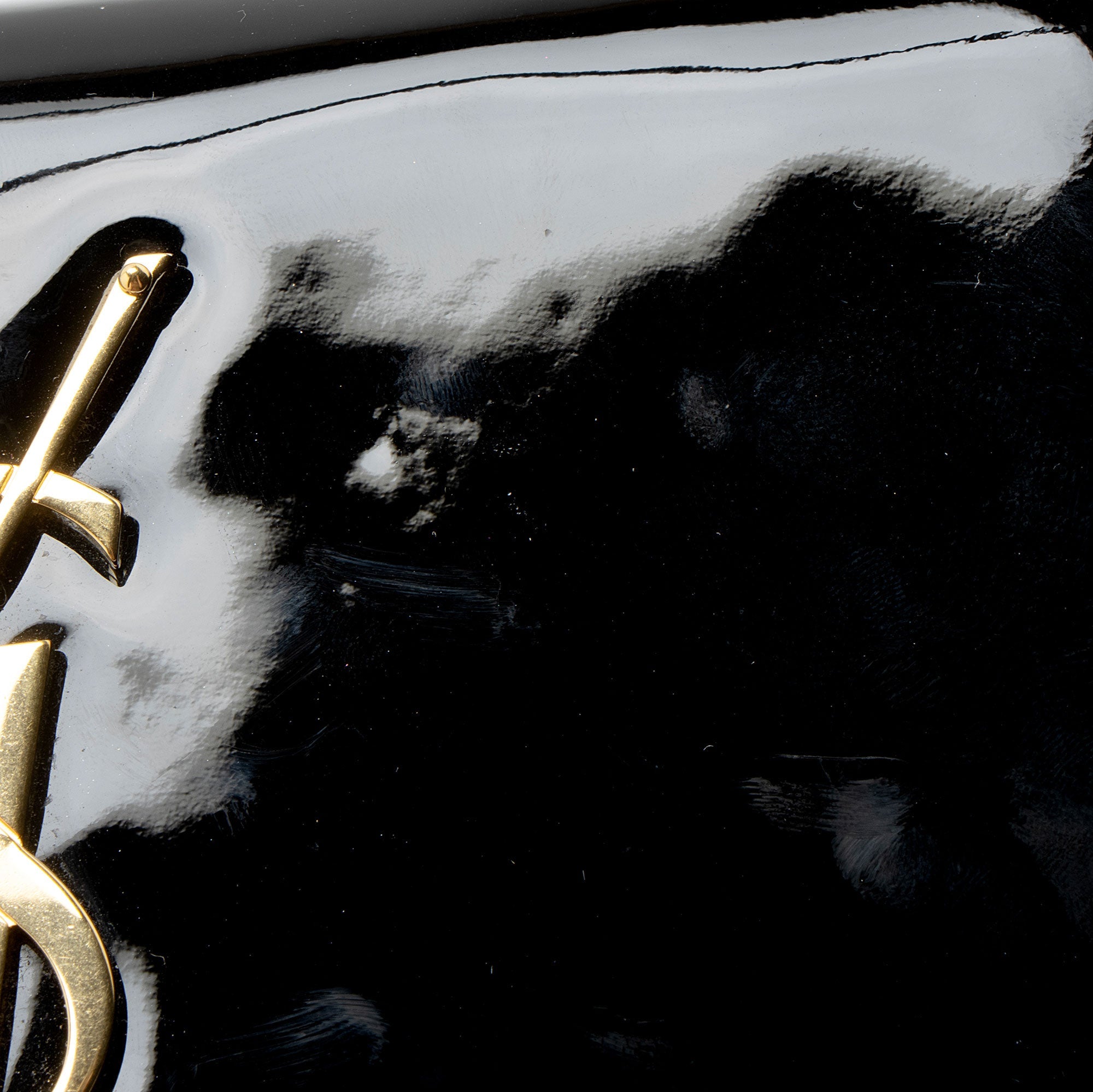 Saint Laurent Patent Leather Monogram Kate Tassel Mini Shoulder Bag