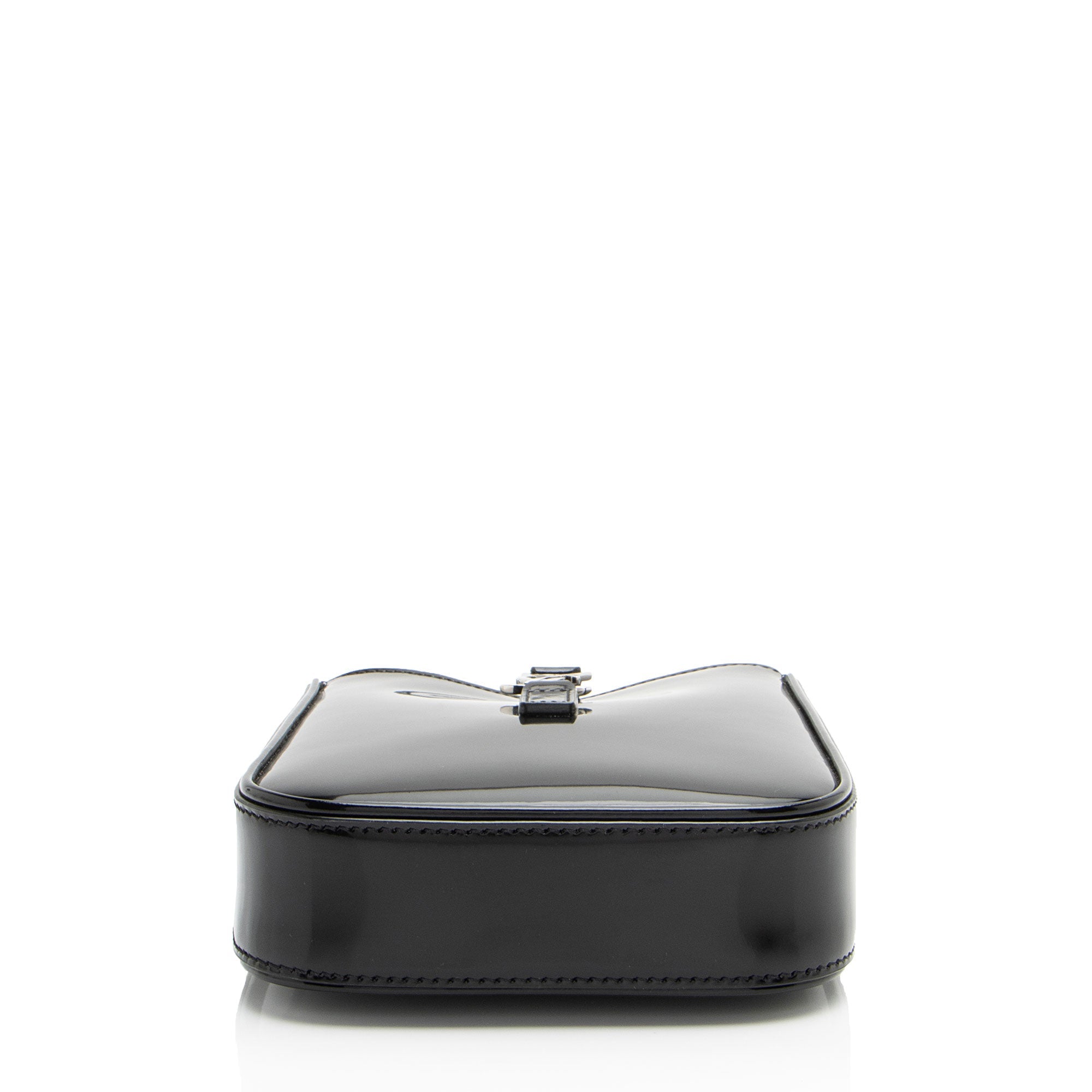 Saint Laurent Patent Leather Monogram Le 5 A 7 Vertical Mini Crossbodyy