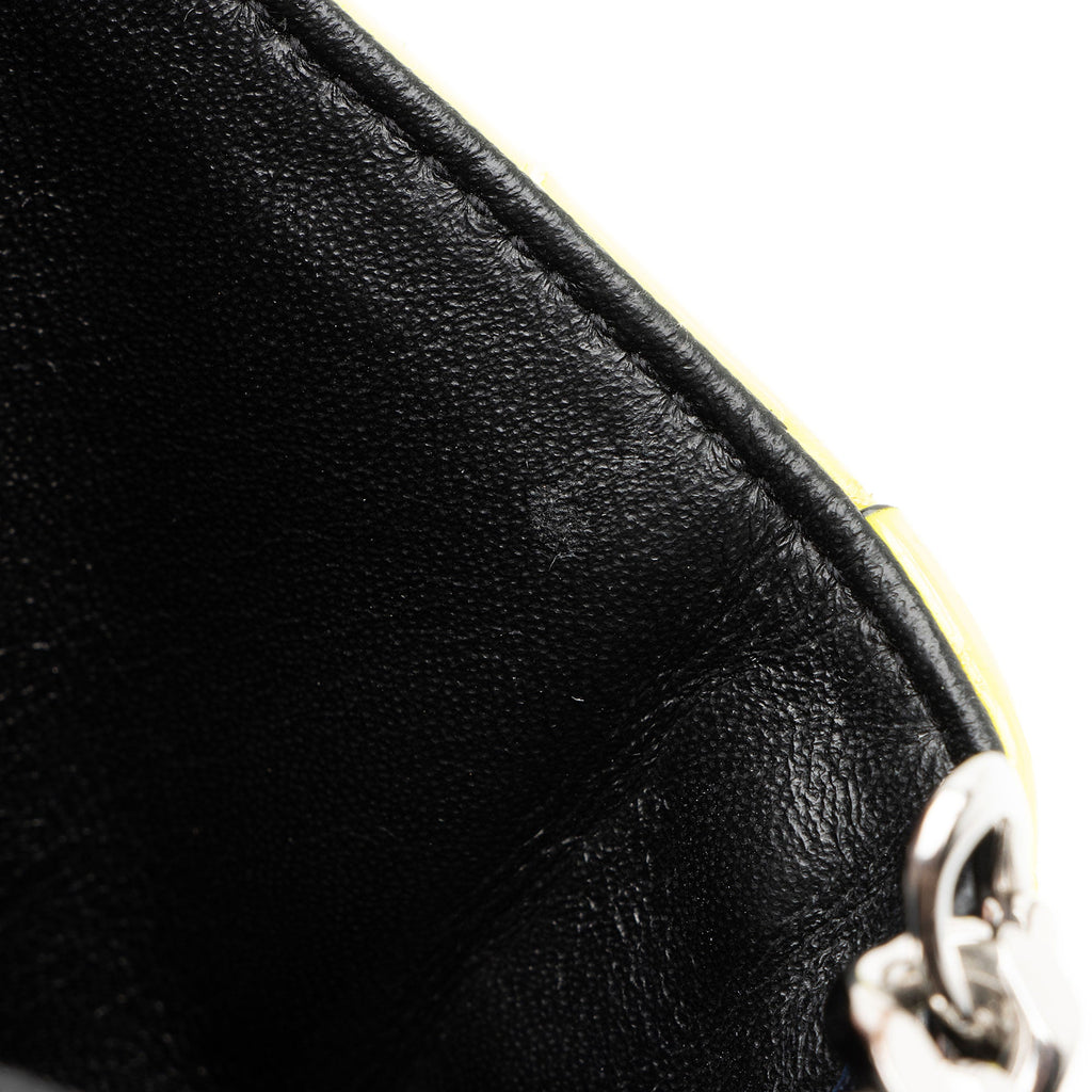 Saint Laurent Patent Leather Monogram Vicky Small Shoulder Bag