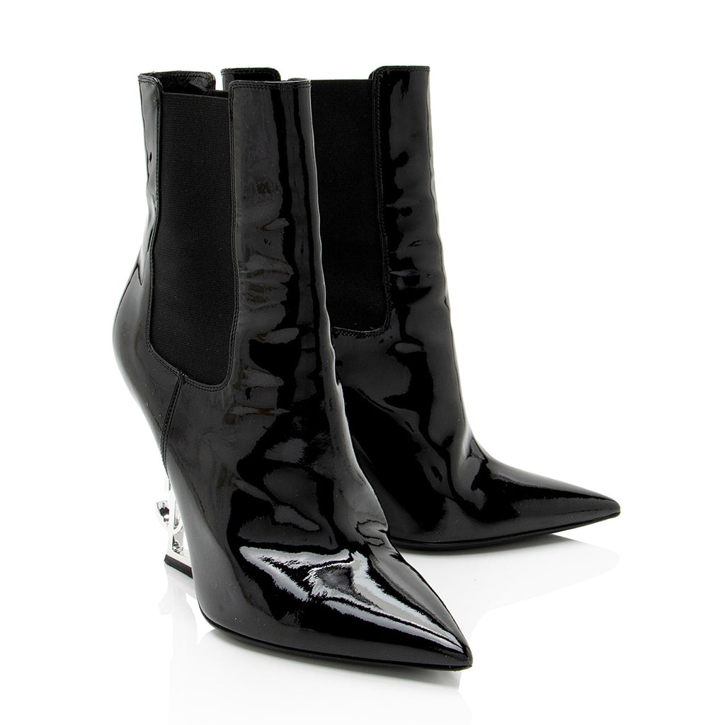 Saint Laurent Patent Leather Opyum Boots - Size 7.5 / 37.5