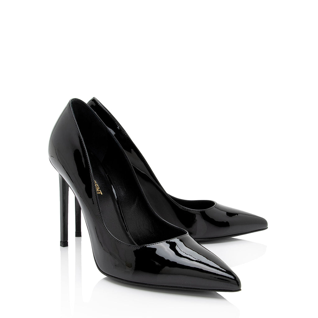 Saint Laurent Patent Leather Paris Pumps - Size 8.5 / 38.5 (SHF-fCSL0z)