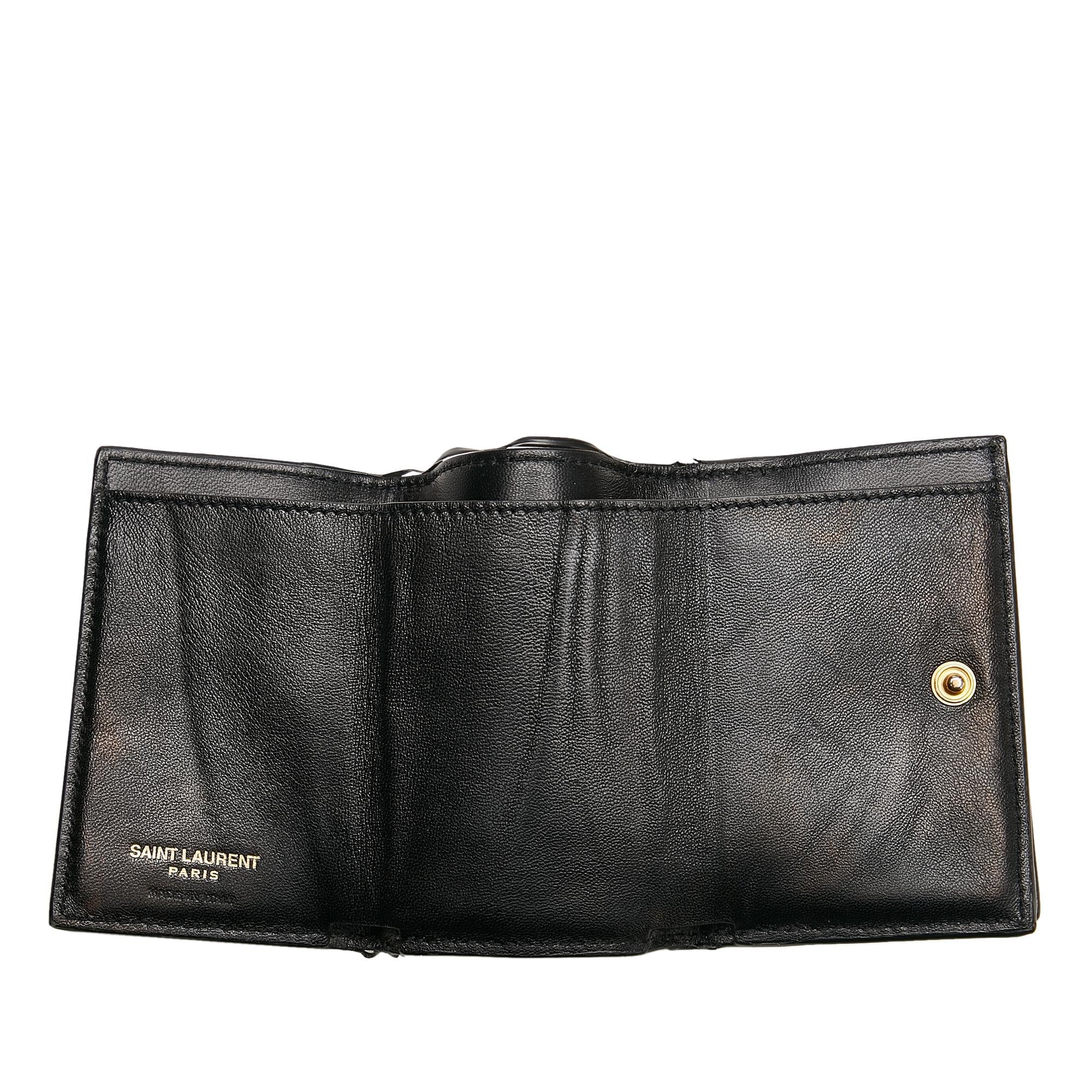 Saint Laurent Patent Leather Small Wallet (SHG-28917)