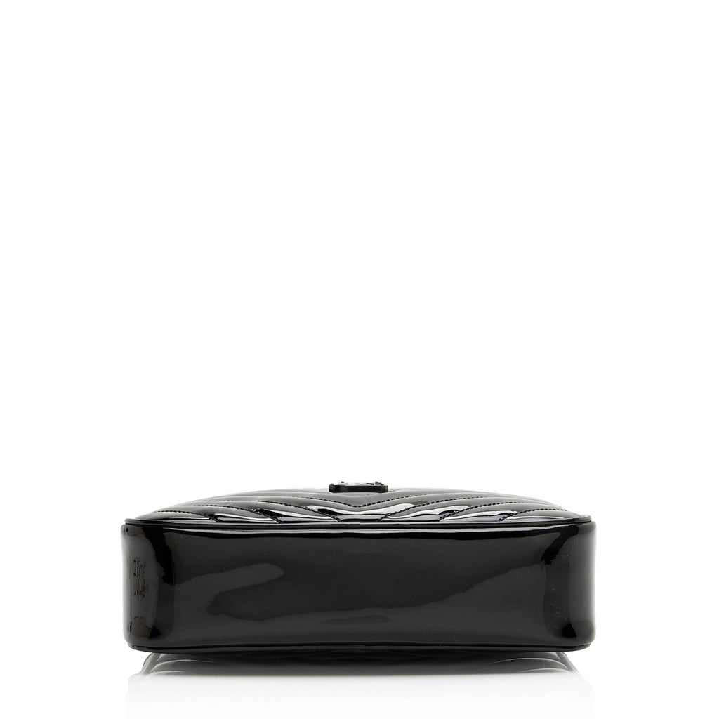 Saint Laurent Matelasse Patent Leather Monogram Lou Camera Bag (SHF-23056)