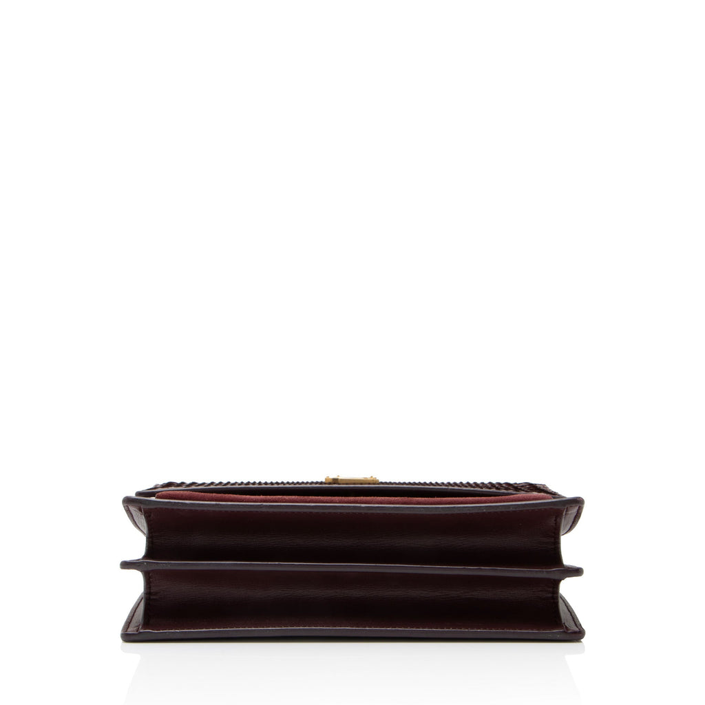 Saint Laurent Python Suede Monogram Sunset Medium Shoulder Bag