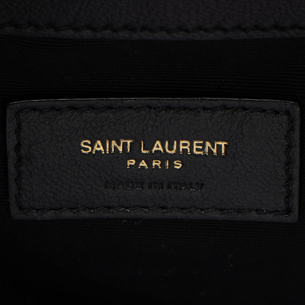 Saint Laurent Quilted Lambskin Cassandre Small Bucket Bag