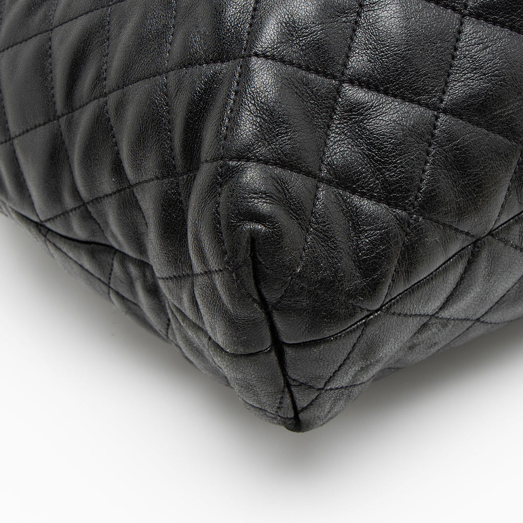 Saint Laurent Quilted Lambskin Monogram Icare Maxi Shopping Tote
